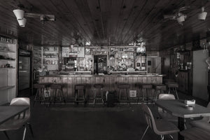 Boarded up restaurant interior in Zion | Photo Art Print fine art photographic print