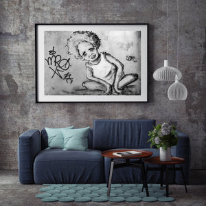 Boy Wall Art and Graffiti Textured Wall Havana fine art photographic print