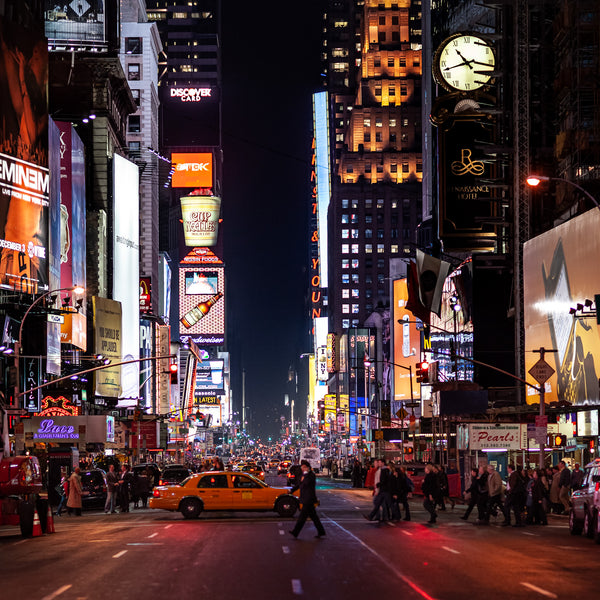 Busy New York City streets at night | Photo Art Print fine art photographic print