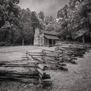 Cabin in hills of Smokey Mountains | Photo Art Print fine art photographic print