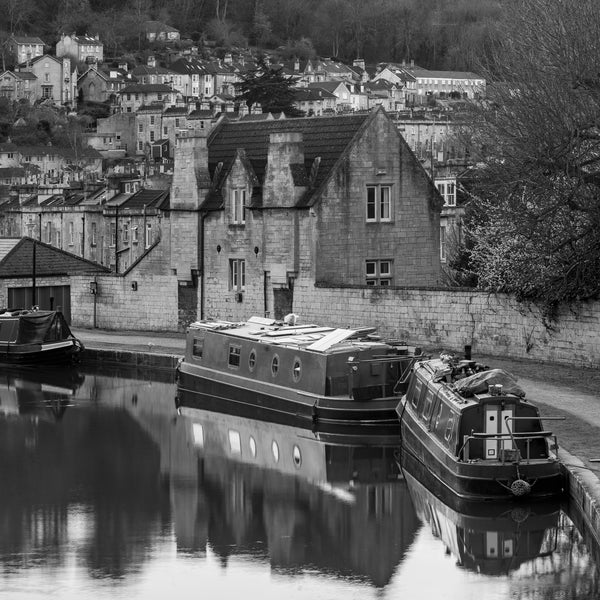 Canal boats in Bath England | Photo Art Print fine art photographic print