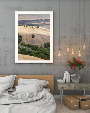 Cappella della Madonna di Vitaleta in autumn with plowed fields | Photo Art Print fine art photographic print