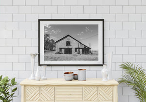 Century old stone barn facade Nebraska | Photo Art Print fine art photographic print