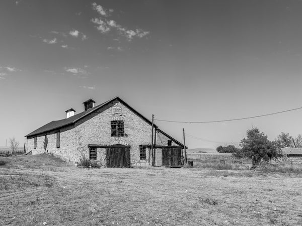 Century old stone barn in Nebraska | Photo Art Print fine art photographic print