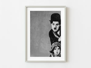Charlie Caplin and Boy on Cuban Wall | Photo Art Print fine art photographic print