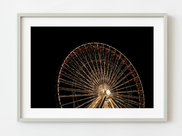 Chicago Ferris wheel at night | Photo Art Print fine art photographic print