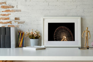 Chicago Ferris wheel at night | Photo Art Print fine art photographic print