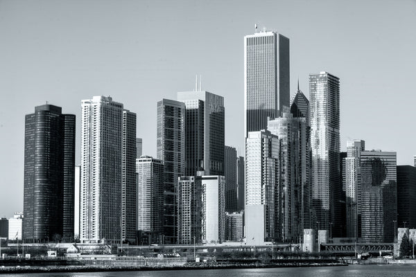 Chicago skyline on sunny day | Photo Art Print fine art photographic print