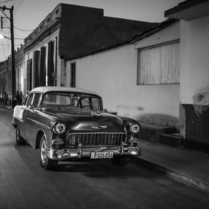 Classic car at dusk parked on the street Trinidad Cuba | Photo Art Print fine art photographic print
