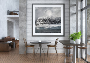 Cliffs with unusual natural cloud formation in Antarctica | Photo Art Print fine art photographic print