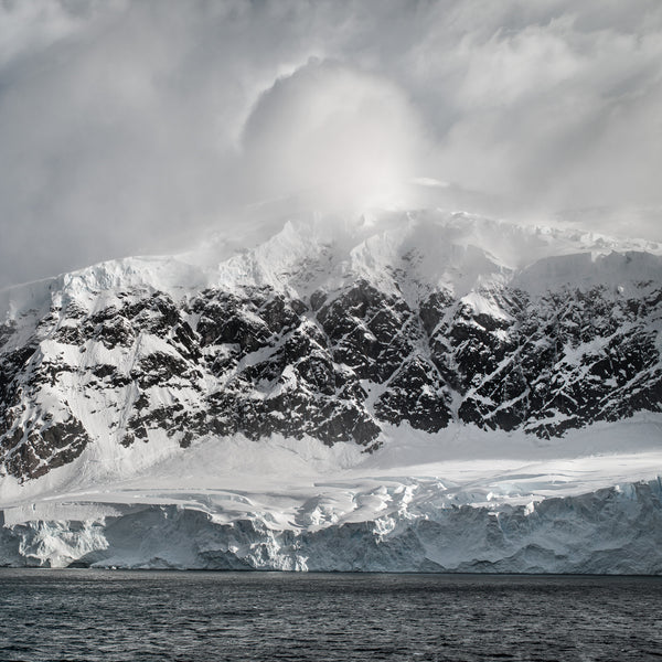 Cliffs with unusual natural cloud formation in Antarctica | Photo Art Print fine art photographic print