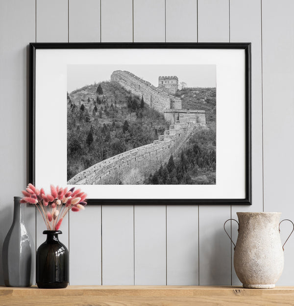 Climbing the Great Wall of China in fall | Photo Art Print fine art photographic print