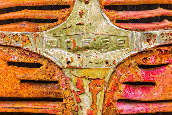 Closeup Dodge classic truck grill textures | Photo Art Print fine art photographic print