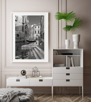 Couple enjoying Gondola romantic ride | Photo Art Print fine art photographic print