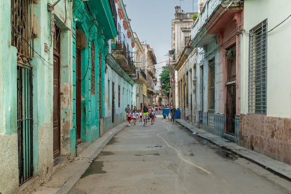 Crowd of people walking in the street Havana Cuba | Photo Art Print fine art photographic print