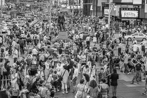Crowds of people New York Time Square | Photo Art Print fine art photographic print