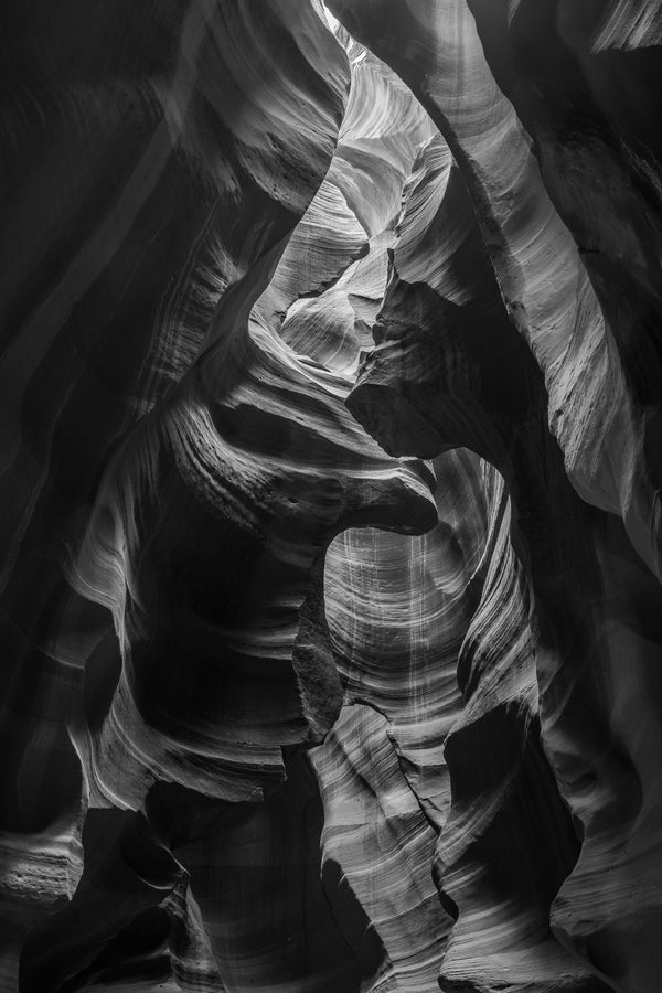 Dark abstract rocks in Antelope Slot Canyon | Photo Art Print fine art photographic print