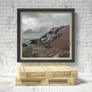 Decaying old boat house Lofoten Norway | Photo Art Print fine art photographic print