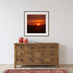 Deep red sunrise rural Quebec | Photo Art Print fine art photographic print