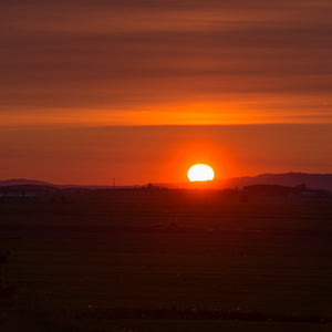 Deep red sunrise rural Quebec | Photo Art Print fine art photographic print