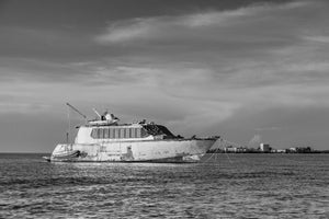 Derelict yacht anchored in Key West Florida | Photo Art Print fine art photographic print