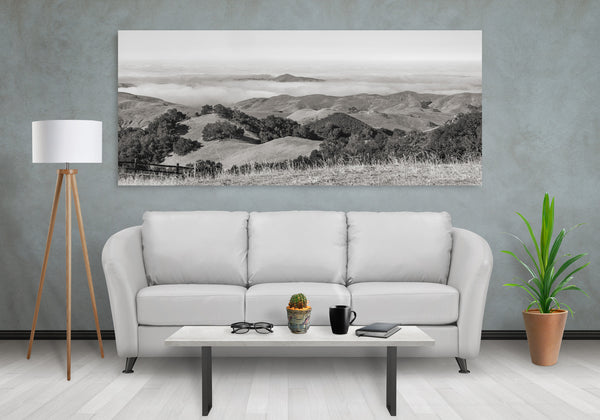 Dense fog over the California landscape | Photo Art Print fine art photographic print