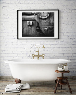 Detail of ancient heavy industrial machine | Photo Art Print fine art photographic print