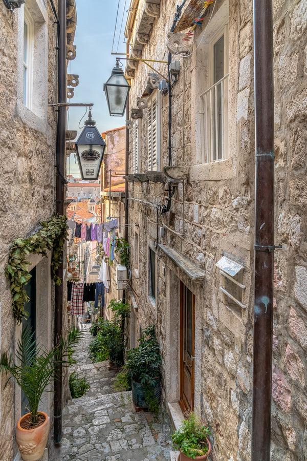 Dubrovnik stairs and laneway | Photo Art Print fine art photographic print