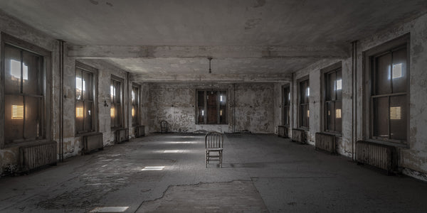 Ellis Island abandoned hospital interior wardroom | Photo Art Print fine art photographic print