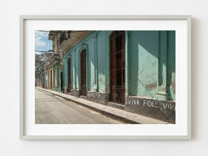 Empty Street in Havana with Fidel Graffiti | Photo Art Print fine art photographic print