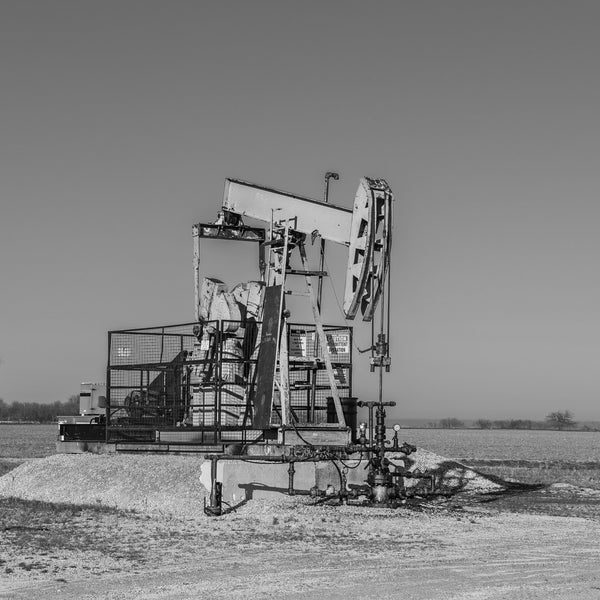 Farm in Western Ontario with crude oil pump still in operation | Photo Art Print fine art photographic print