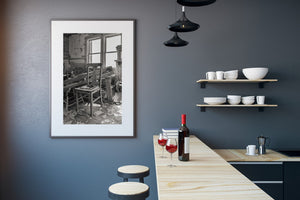 Farmhouse interior living room left abandoned | Photo Art Print fine art photographic print