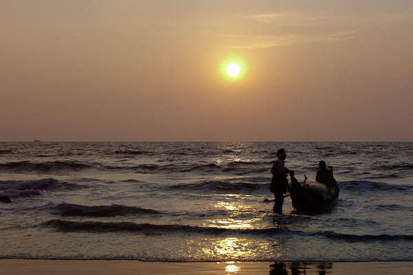 Fishermen Pollenthai Beach India | Photo Art Print fine art photographic print
