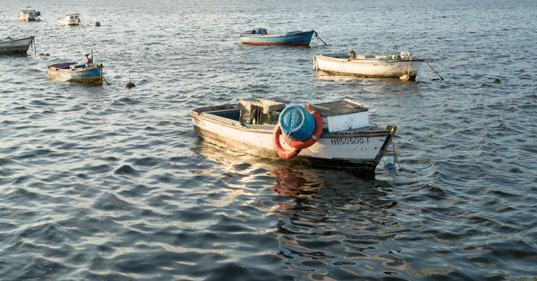 Fishing rowboats in the Havana Harbor Cuba | Photo Art Print fine art photographic print