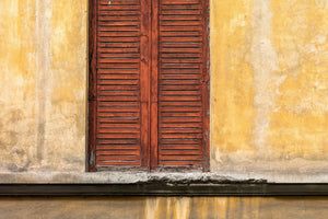 Alter europäischer Steinblock und Fenster | Foto Kunstdruck Fine Art Fotodruck
