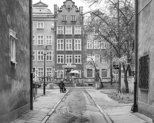 Gdansk Poland city centre empty laneway | Photo Art Print fine art photographic print