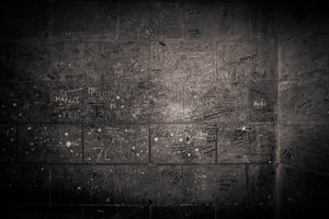 Graffiti on the old wall at Basilica de la Sagrada Familia | Photo Art Print fine art photographic print