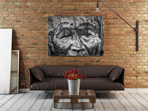 Grafitti covered man painting Ushuaia Argentina | Photo Art Print fine art photographic print