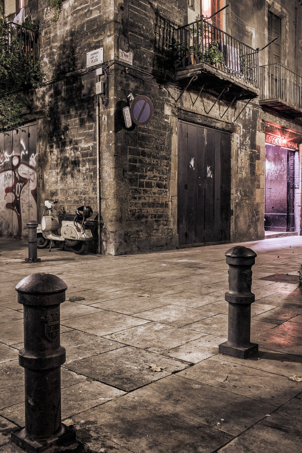 Gritty streets Barcelona at night | Photo Art Print fine art photographic print