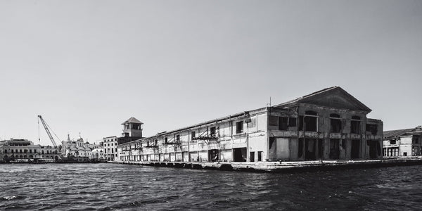 Havana Harbor abandoned building black and white Cuba | Photo Art Print fine art photographic print