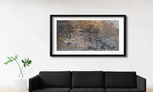 Heavily worn brick wall Beijing China | Photo Art Print fine art photographic print
