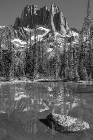 Picco e riflessione della montagna Howser Spire | Foto Stampa d’arte Fine Art stampa fotografica