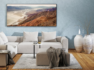 Hues of violet and blue colored mountain tops | Photo Art Print fine art photographic print