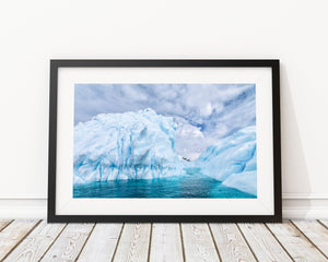 Iceberg natural abstract shapes and pools in Antarctica | Photo Art Print fine art photographic print