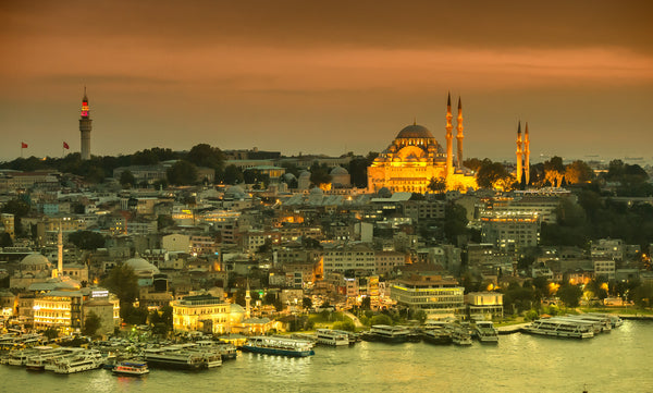 Instanbul Turkey cityscape at sunset | Photo Art Print fine art photographic print