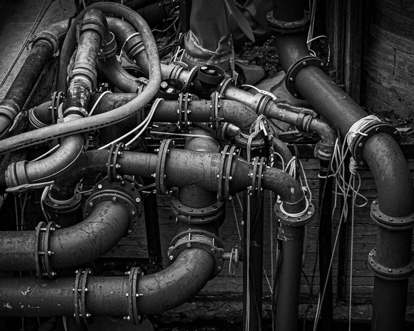 Iron Industrial Pipes | Photo Art Print fine art photographic print
