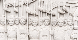 Mural que representa batallas militares en Jinshanling 4 | Foto Impresión de arte Fine Art impresión fotográfica