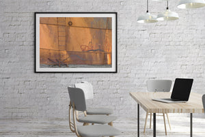 Ladder from a rusted oil storage tank at Whalers Bay Station Antarctica | Photo Art Print fine art photographic print