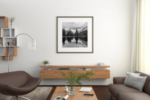 Lake at the base of Bagaboo Rocky Mountains | Photo Art Print fine art photographic print