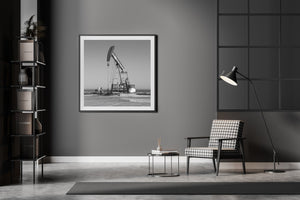 Large crude oil pump still in operation on the shores of Lake Ontario | Photo Art Print fine art photographic print